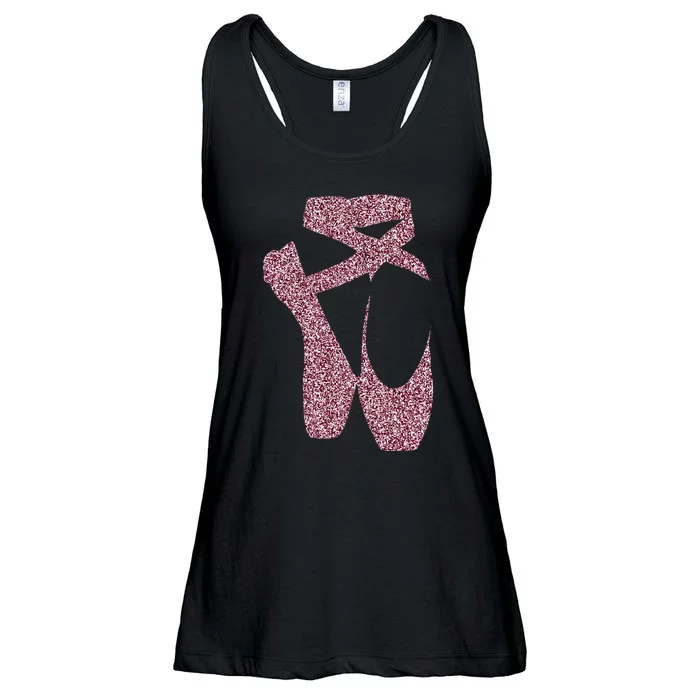 Ballet Ballerina Pointe Shoes Point Ladies Essential Flowy Tank