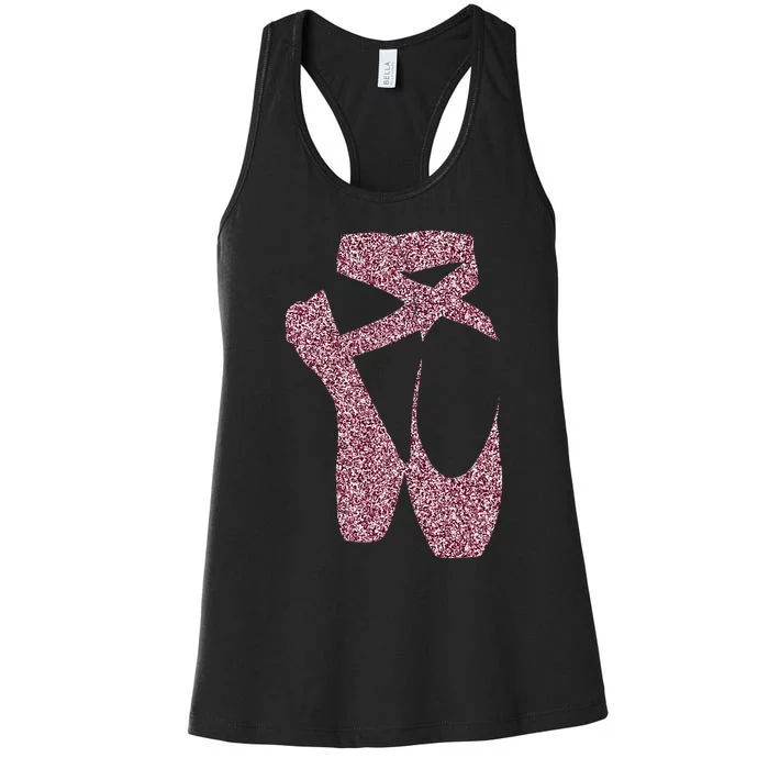 Ballet Ballerina Pointe Shoes Point Women's Racerback Tank