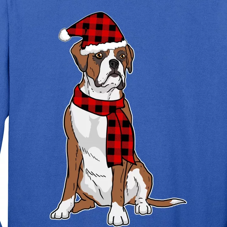 Boxer Buffalo Plaid Boxer Dog Lover Christmas Gift Long Sleeve Shirt