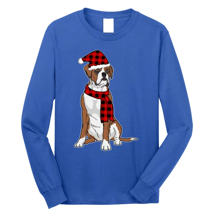 Boxer Buffalo Plaid Boxer Dog Lover Christmas Gift Long Sleeve Shirt