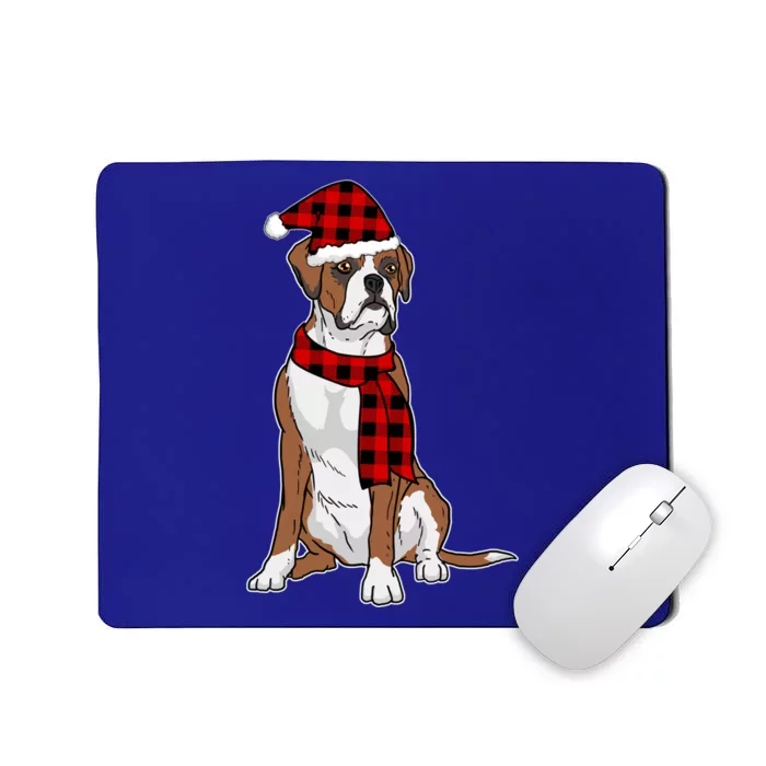 Boxer Buffalo Plaid Boxer Dog Lover Christmas Gift Mousepad