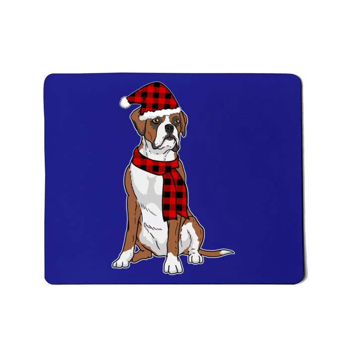 Boxer Buffalo Plaid Boxer Dog Lover Christmas Gift Mousepad