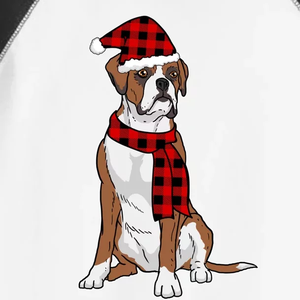 Boxer Buffalo Plaid Boxer Dog Lover Christmas Gift Toddler Fine Jersey T-Shirt