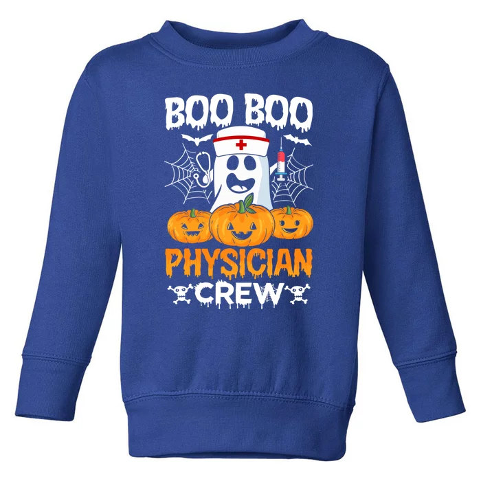 Boo Boo Physician Crew Halloween Doctor Healthcare Medical Funny Gift Toddler Sweatshirt