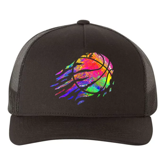 Basketball Bball Player Splash Basketball Player Baller Yupoong Adult 5-Panel Trucker Hat