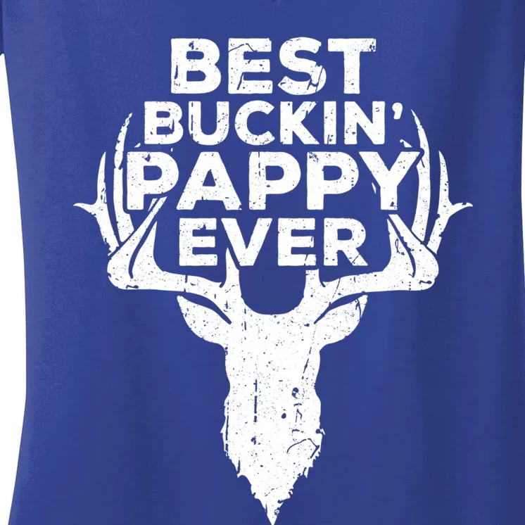 Best Buckin' Pappy Ever Meaningful Gift Deer Hunters Great Gift Meaningful Gift Women's V-Neck T-Shirt