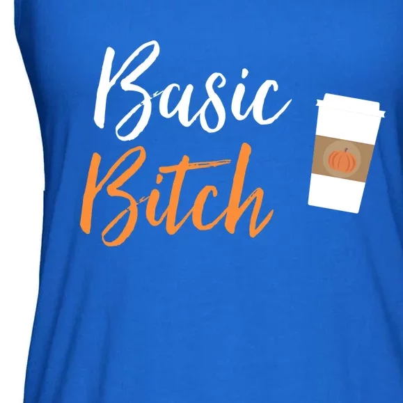 Basic Bitch Pumpkin Spice Latte Gift Ladies Essential Flowy Tank