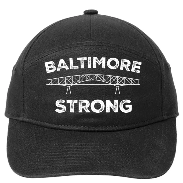 Baltimore Bridge Pray For Baltimore Baltimore Strong 7-Panel Snapback Hat