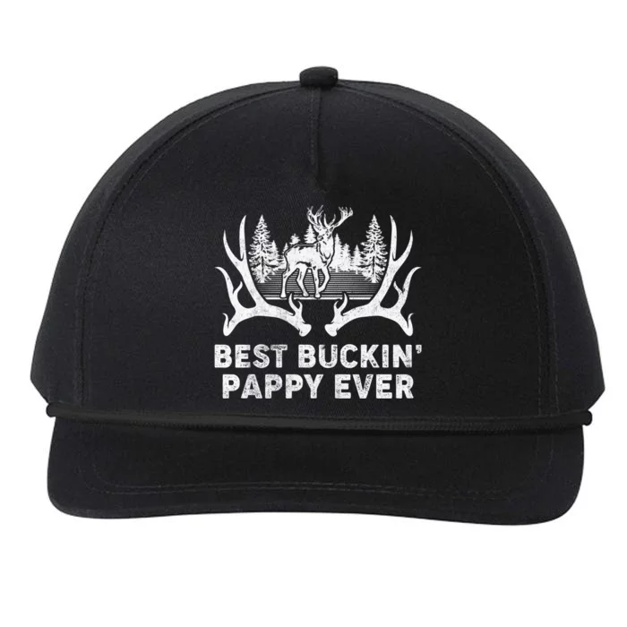 Best Buckin Pappy Ever Deer Hunting Fathers Day Meaningful Gift Snapback Five-Panel Rope Hat