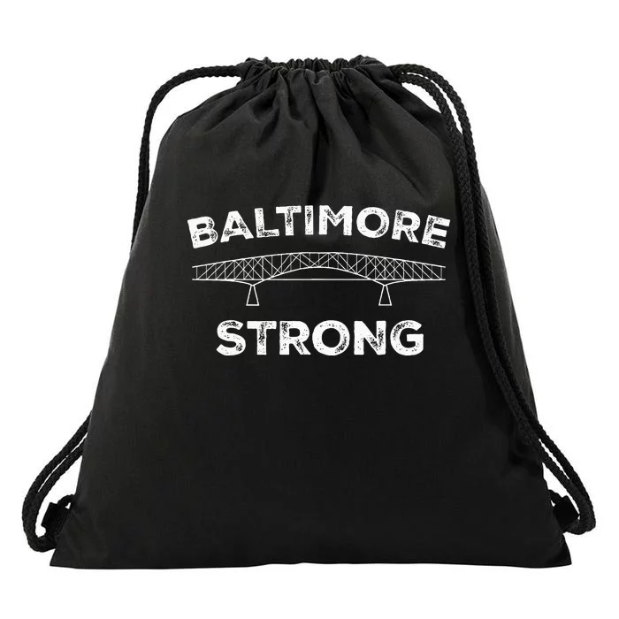 Baltimore Bridge Pray For Baltimore Drawstring Bag