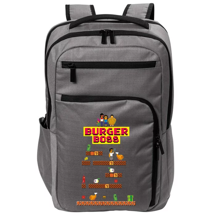 Burger Boss Pixel Art Impact Tech Backpack