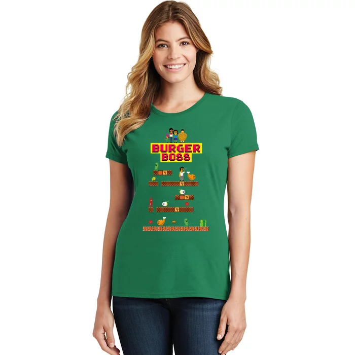 Burger Boss Pixel Art Women's T-Shirt