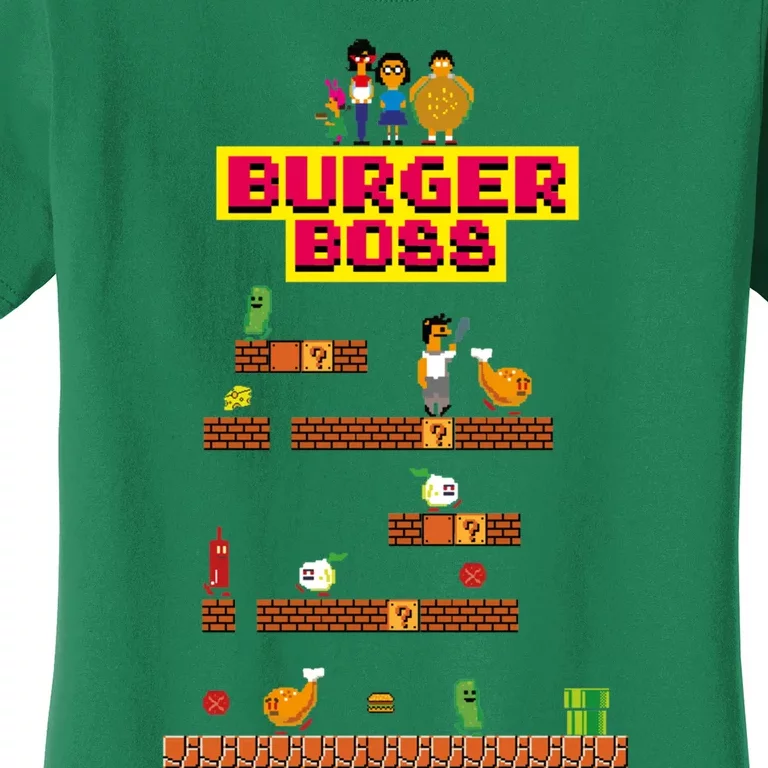 Burger Boss Pixel Art Women's T-Shirt