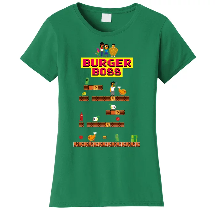 Burger Boss Pixel Art Women's T-Shirt