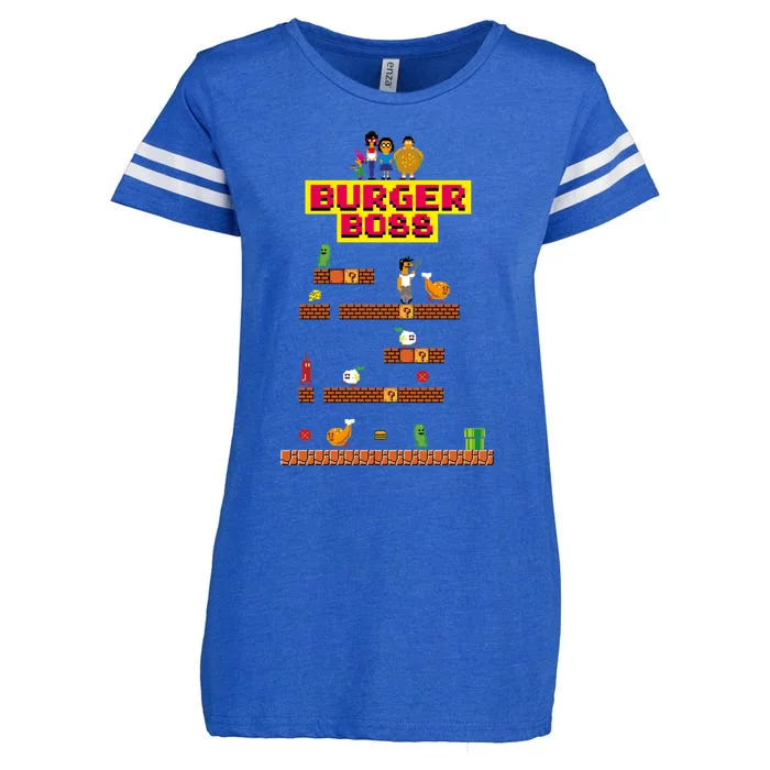 Burger Boss Pixel Art Enza Ladies Jersey Football T-Shirt