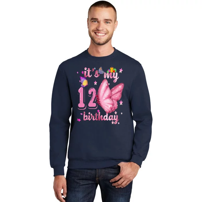 BUTTERFLY Birthday Princess 12th Birthday BUTTERFLY Tall Sweatshirt