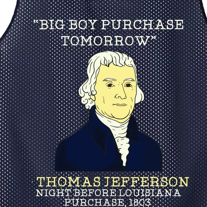 Big Boy Purchase Tomorrow History Teacher Thomas Jefferson Mesh Reversible Basketball Jersey Tank