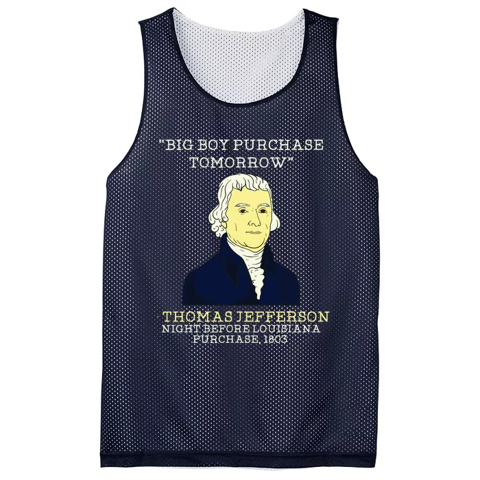 Big Boy Purchase Tomorrow History Teacher Thomas Jefferson Mesh Reversible Basketball Jersey Tank