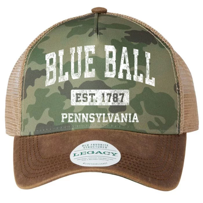 Blue Ball Pennsylvania Pa Vintage Athletic Sports Legacy Tie Dye Trucker Hat