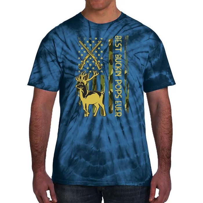 Best Buckin POPS Ever Deer Hunting Bucking Christmas Tie-Dye T-Shirt