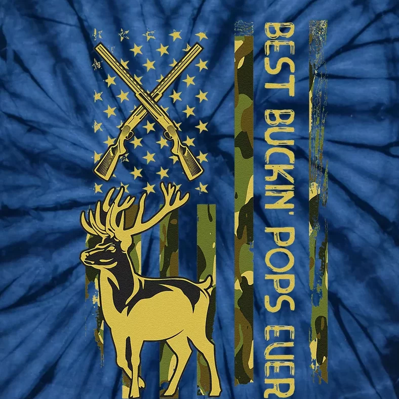 Best Buckin POPS Ever Deer Hunting Bucking Christmas Tie-Dye T-Shirt