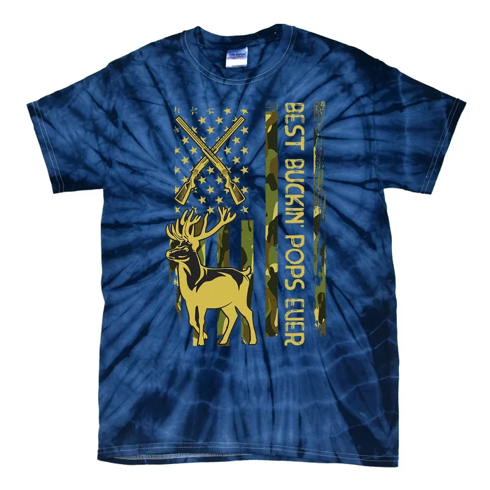 Best Buckin POPS Ever Deer Hunting Bucking Christmas Tie-Dye T-Shirt