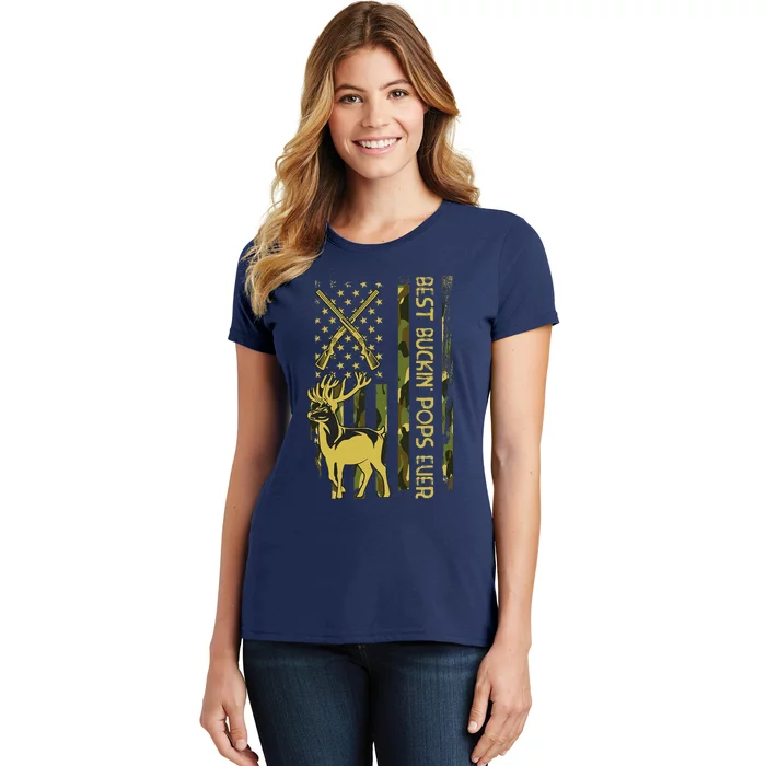 Best Buckin POPS Ever Deer Hunting Bucking Christmas Women's T-Shirt