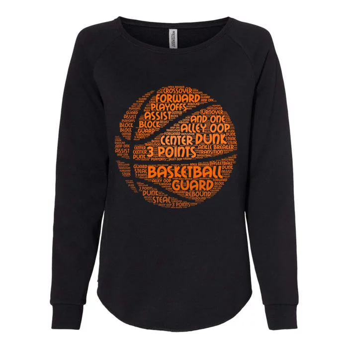 Basketball Ball Players Cute Gift Hoops Streetball Baller Basketball Great Gift Womens California Wash Sweatshirt