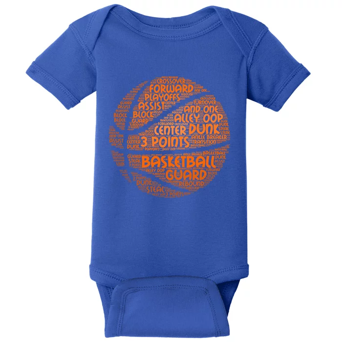 Basketball Ball Players Cute Gift Hoops Streetball Baller Basketball Great Gift Baby Bodysuit