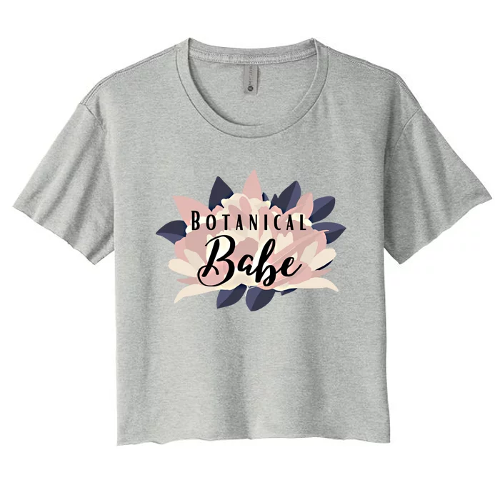 Botanical Babe Plant Mom Gift Tee Gardening Gift Women's Crop Top Tee