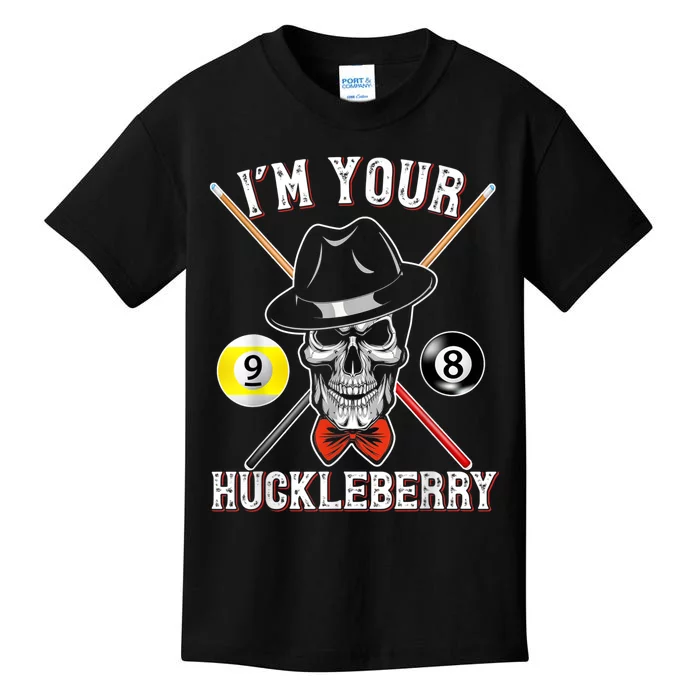 Billiard Billiards Pool I'M Your Huckleberry Funny Kids T-Shirt