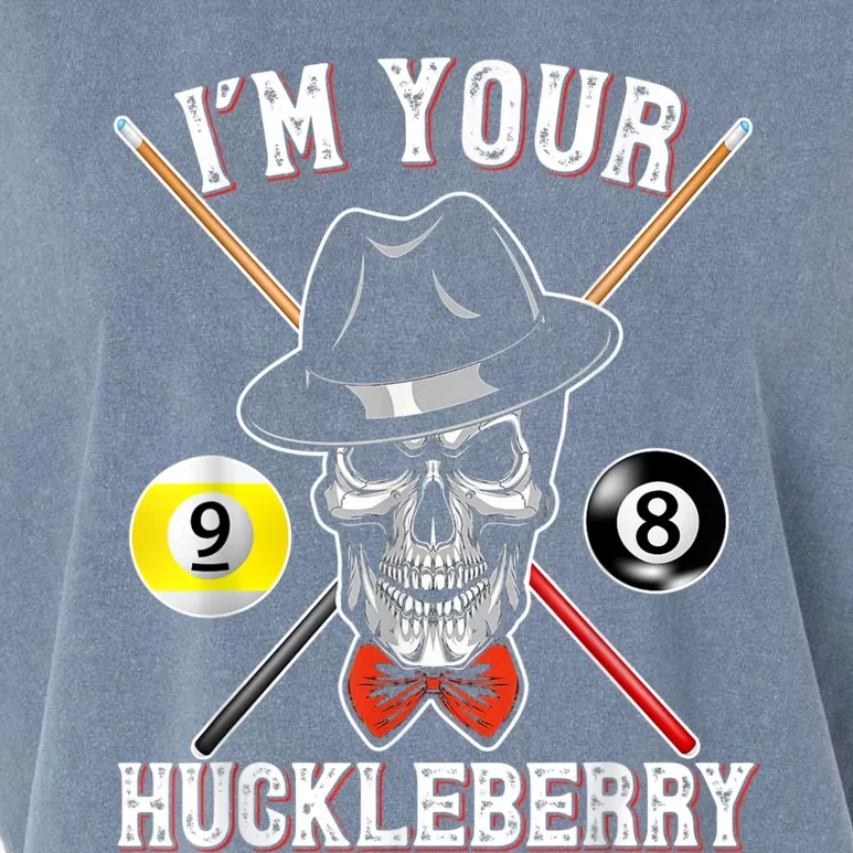 Billiard Billiards Pool I'M Your Huckleberry Funny Garment-Dyed Women's Muscle Tee