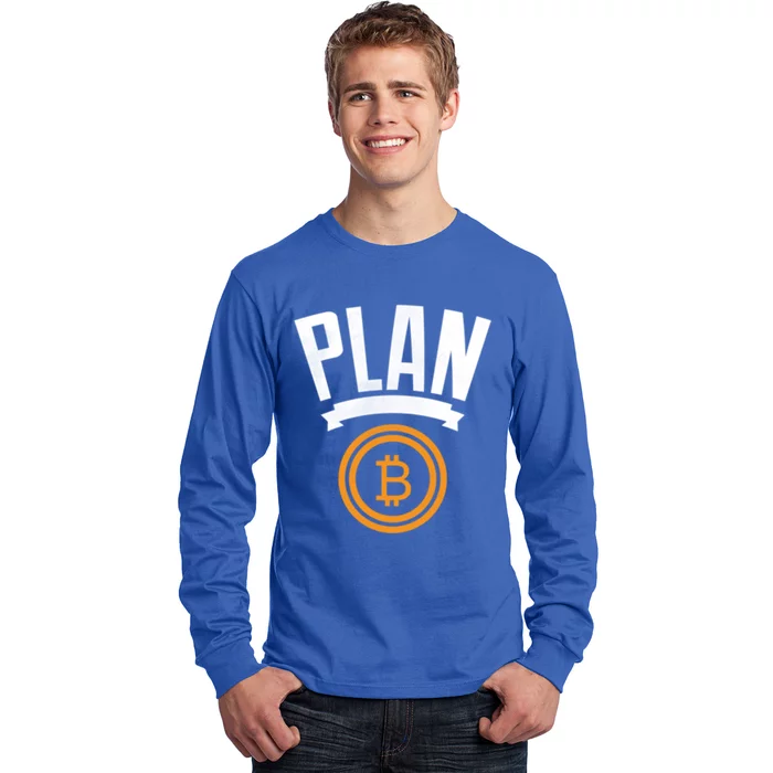 Bitcoin Btc Plan B Vintage Cryptocurrency Satoshi Nakamoto Funny Gift Long Sleeve Shirt