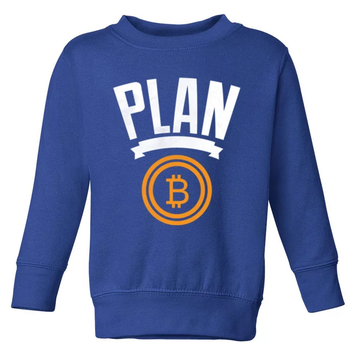 Bitcoin Btc Plan B Vintage Cryptocurrency Satoshi Nakamoto Funny Gift Toddler Sweatshirt