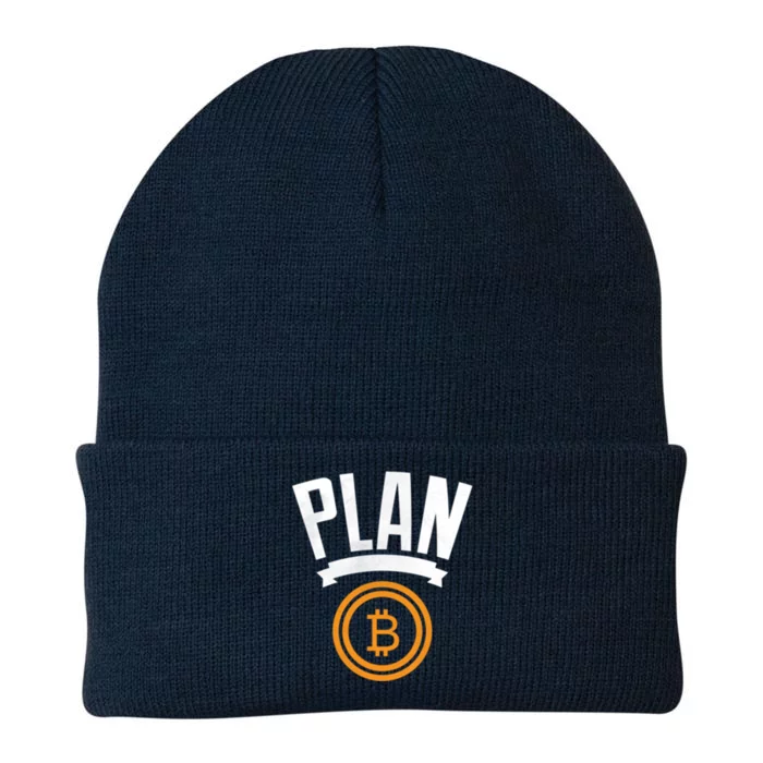 Bitcoin Btc Plan B Vintage Cryptocurrency Satoshi Nakamoto Funny Gift Knit Cap Winter Beanie