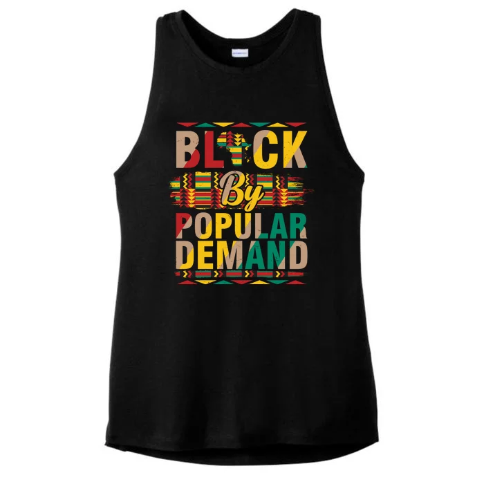 Black By Popular Demand Celebrate Black History Ladies Tri-Blend Wicking Tank