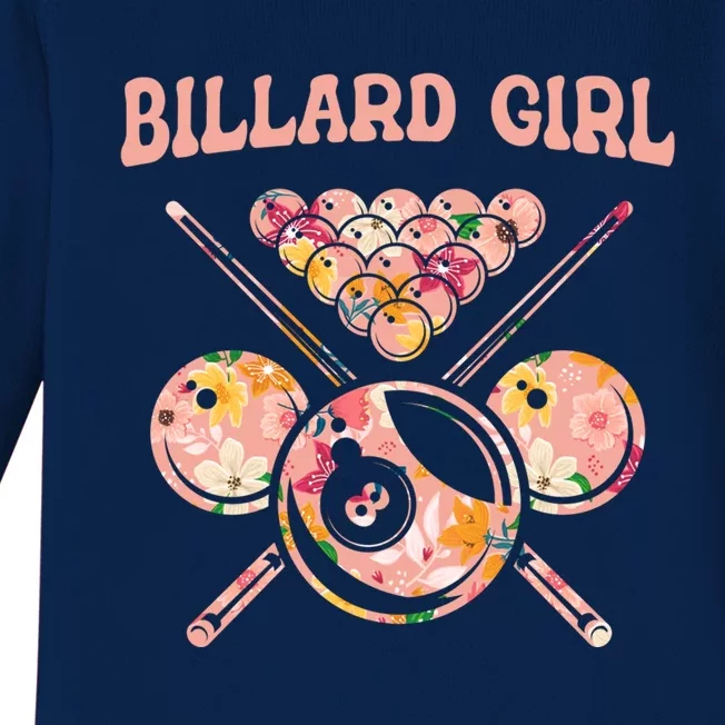 Billiard Billard Player 8ball Pool Snooker Billiards Gift Baby Long Sleeve Bodysuit