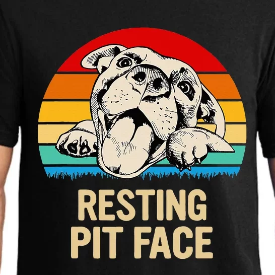 Bombshell Bullies Pit Bull Rescue Resting Pit Face Pajama Set