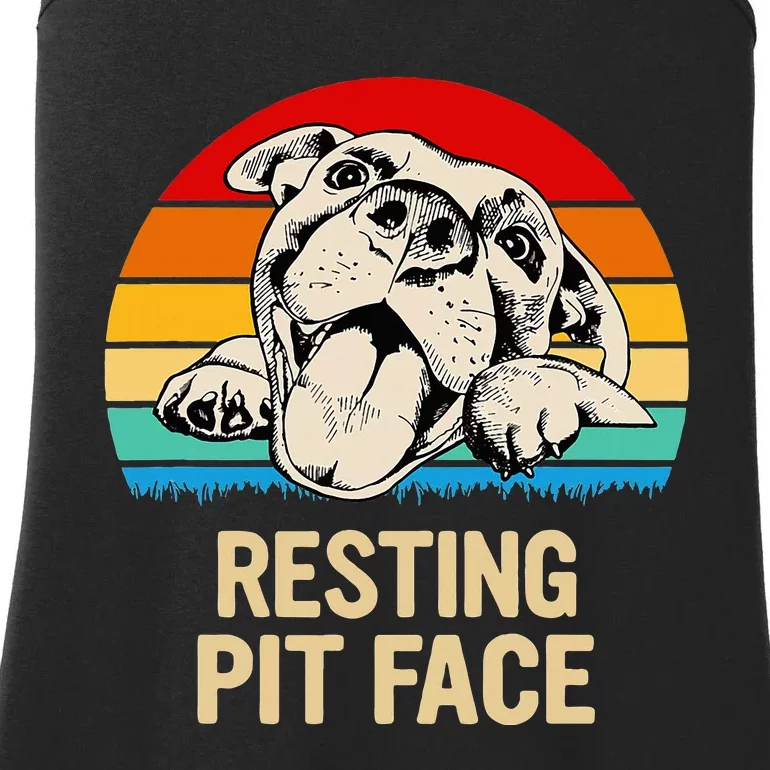 Bombshell Bullies Pit Bull Rescue Resting Pit Face Ladies Essential Tank