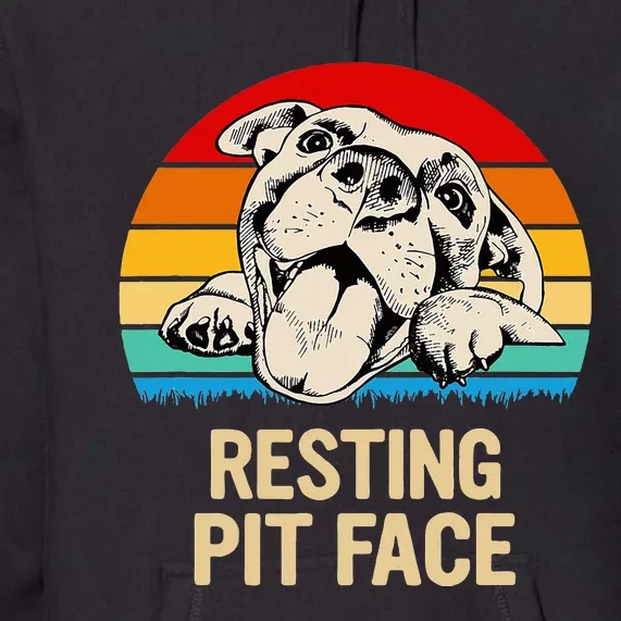 Bombshell Bullies Pit Bull Rescue Resting Pit Face Premium Hoodie