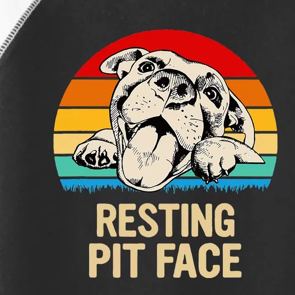 Bombshell Bullies Pit Bull Rescue Resting Pit Face Toddler Fine Jersey T-Shirt