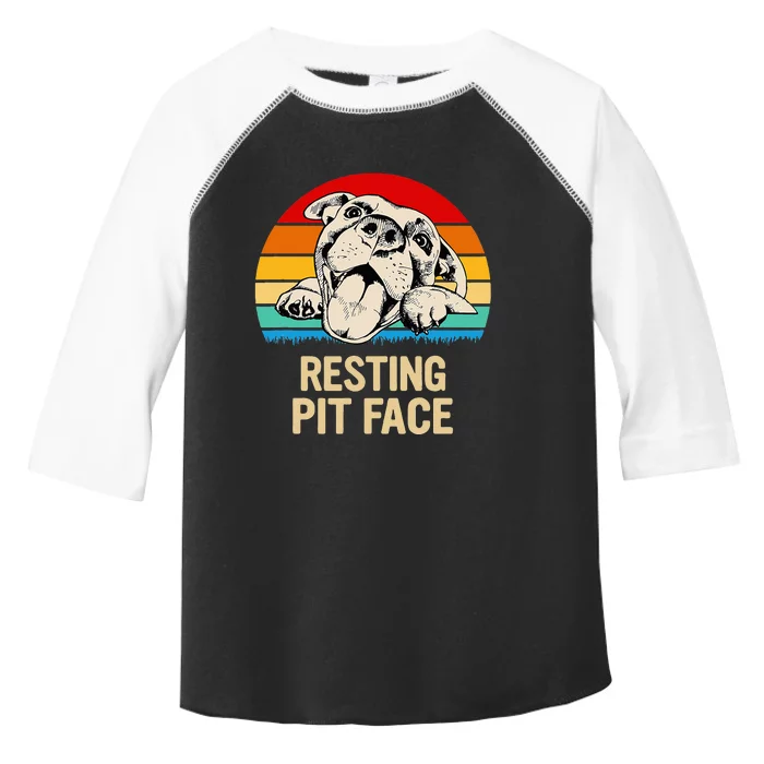 Bombshell Bullies Pit Bull Rescue Resting Pit Face Toddler Fine Jersey T-Shirt