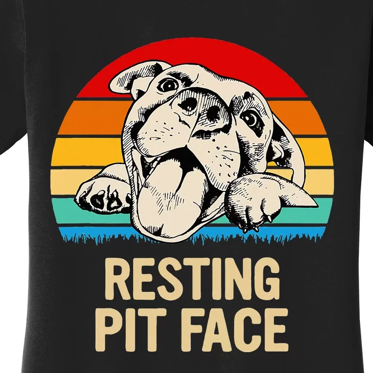 Bombshell Bullies Pit Bull Rescue Resting Pit Face Women's T-Shirt