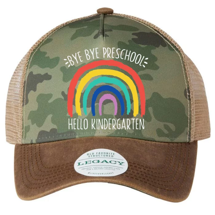 BYE BYE PRESCHOOL HELLO KINDERGARTEN School Teacher Student Legacy Tie Dye Trucker Hat