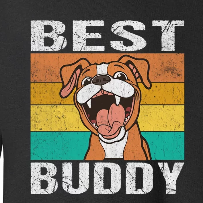 Best Buddy Pitbull Retro Toddler Sweatshirt