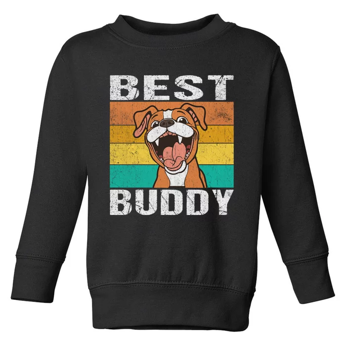 Best Buddy Pitbull Retro Toddler Sweatshirt