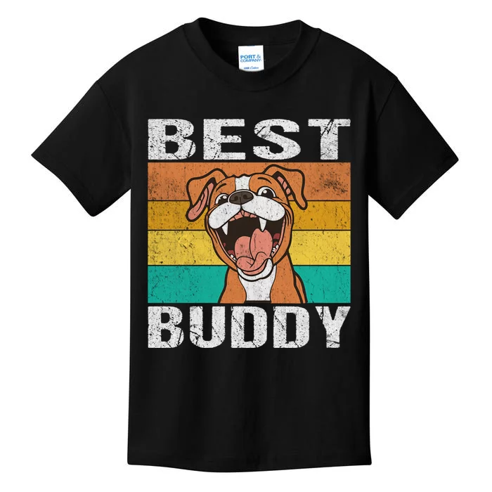 Best Buddy Pitbull Retro Kids T-Shirt