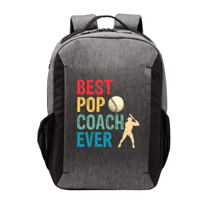 Baseball Best Pop Coach Ever Retro Game Day Fathers Day Funny Gift Vector Backpack