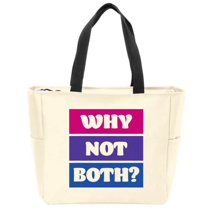 Bisexual Bi Pride Flag Why Not Both Lgbtq Zip Tote Bag