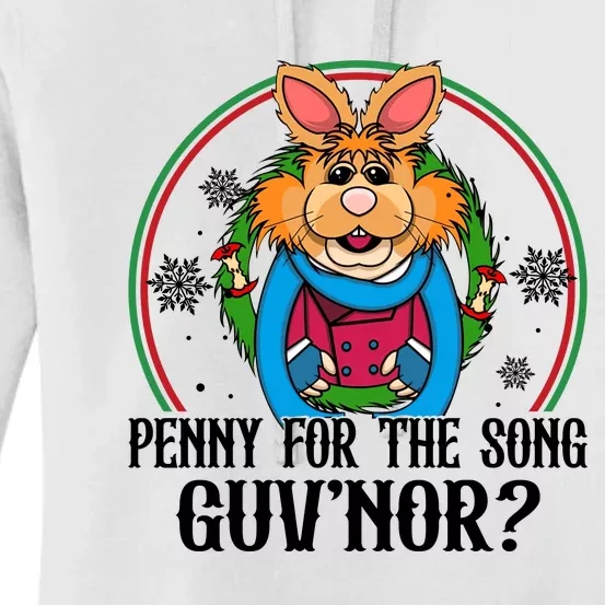 Bean Bunny Penny For The Song Guvnor Bean Bunny Christmas Women's Pullover Hoodie